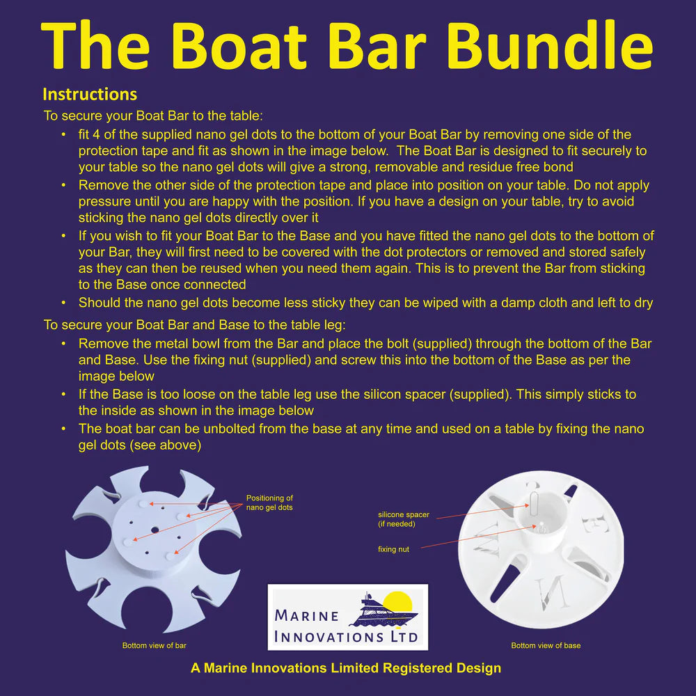 Boat Bar Bundle™ | Table-Mounted Drink Holder & Boat Bar System (BBB1)