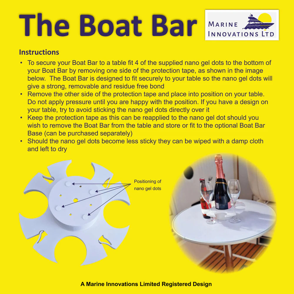 Boat Bar™ | Onboard Drink Holder for Boats (8 Drinks + Bottle System) (BB1)