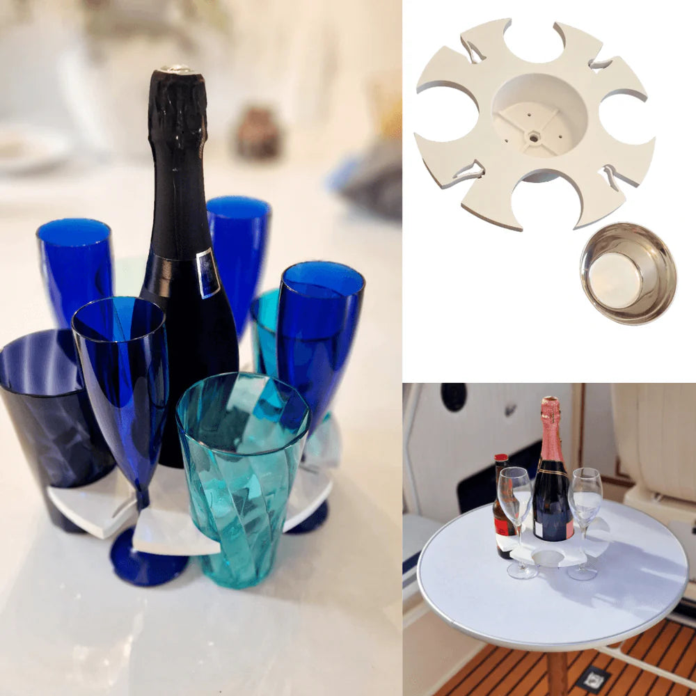 Boat Bar™ | Onboard Drink Holder for Boats (8 Drinks + Bottle System) (BB1)